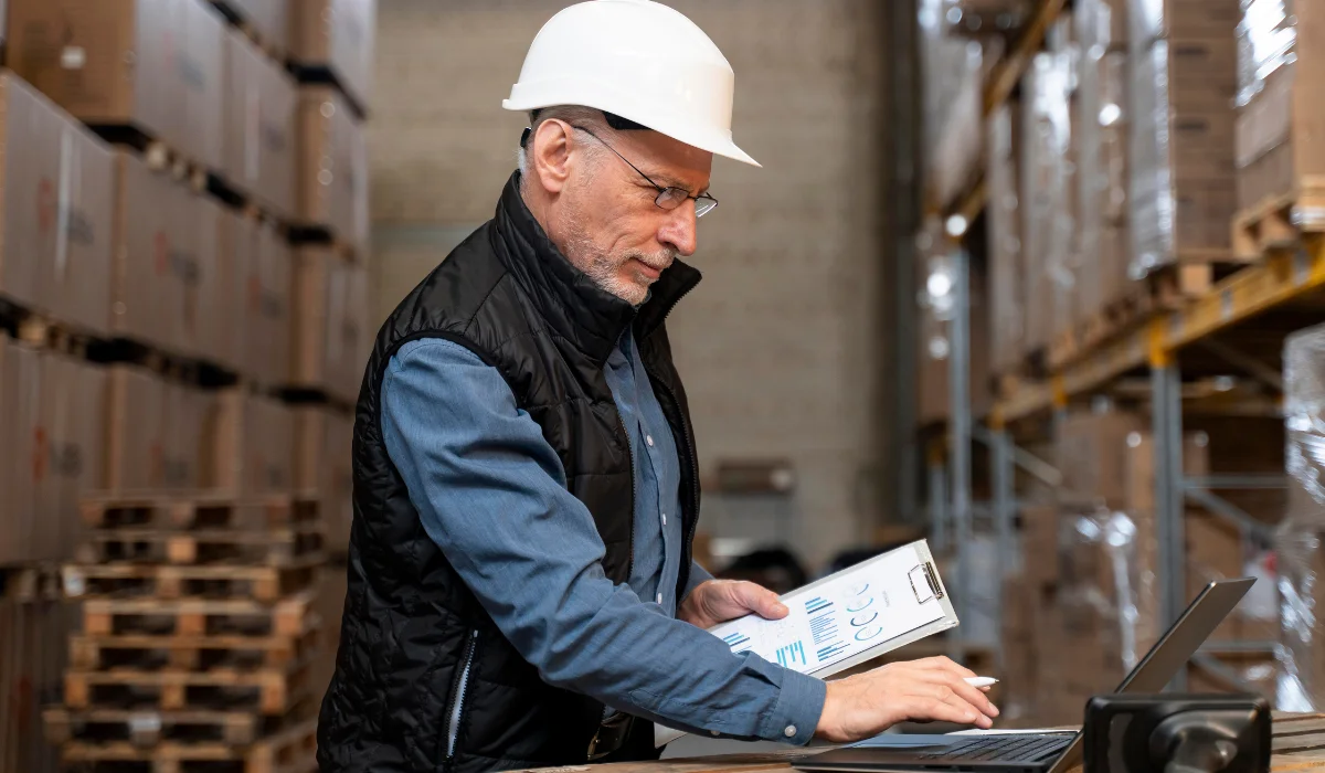 Man working in warehouse